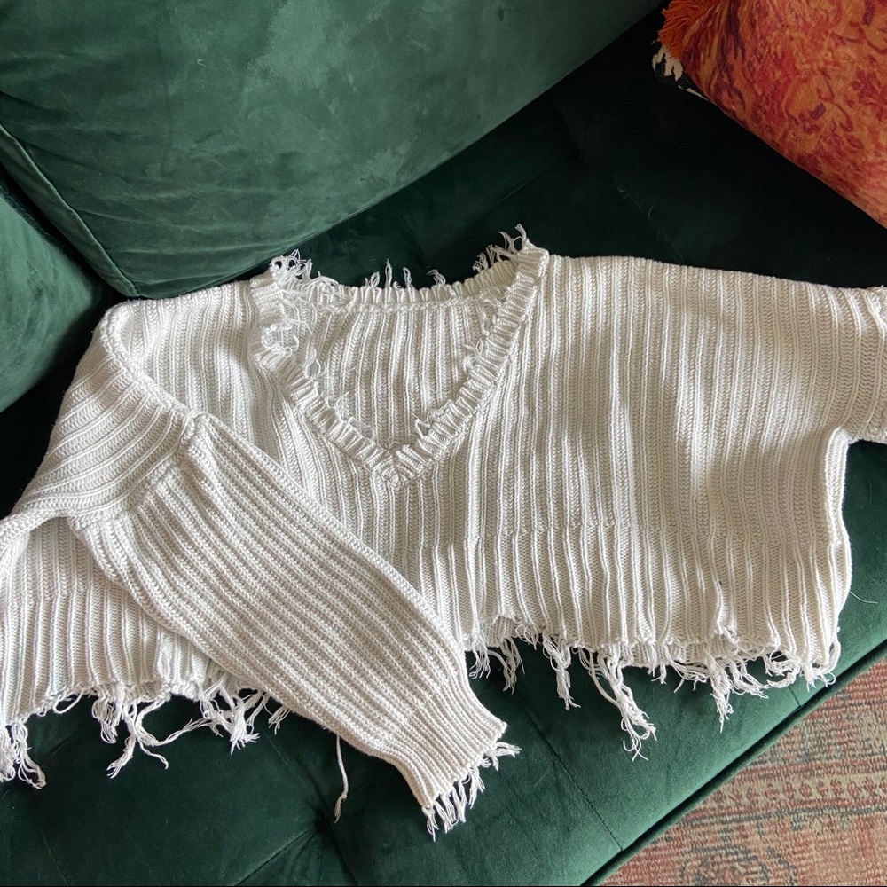Vintage Havana Oversized cropped Sweater